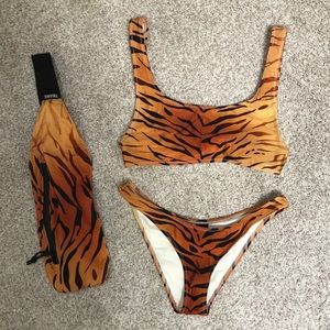 Triangl two piece bikini with bum bag